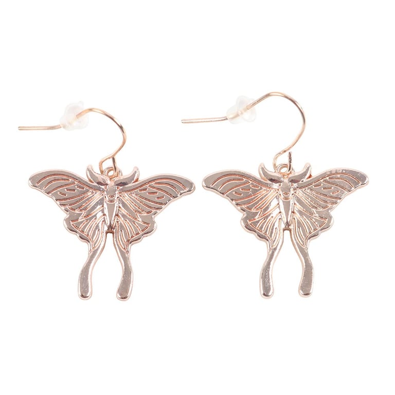 Luna Moth Stainless Steel Earrings - Symbolizing Change and Timeless Beauty