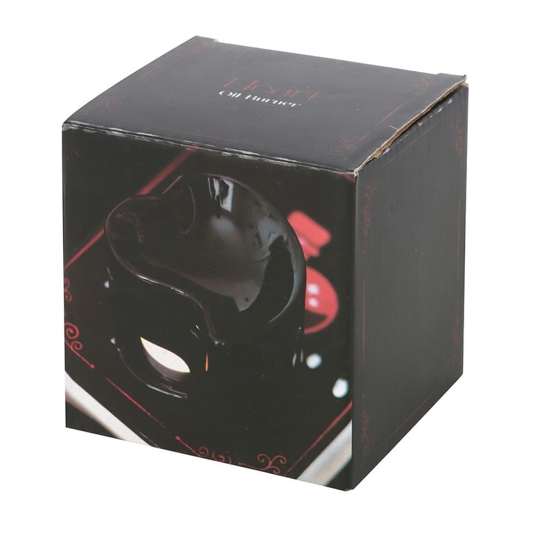 Black Heart Ceramic Oil Burner and Wax Warmer - Romantic Home Fragrance Essentials