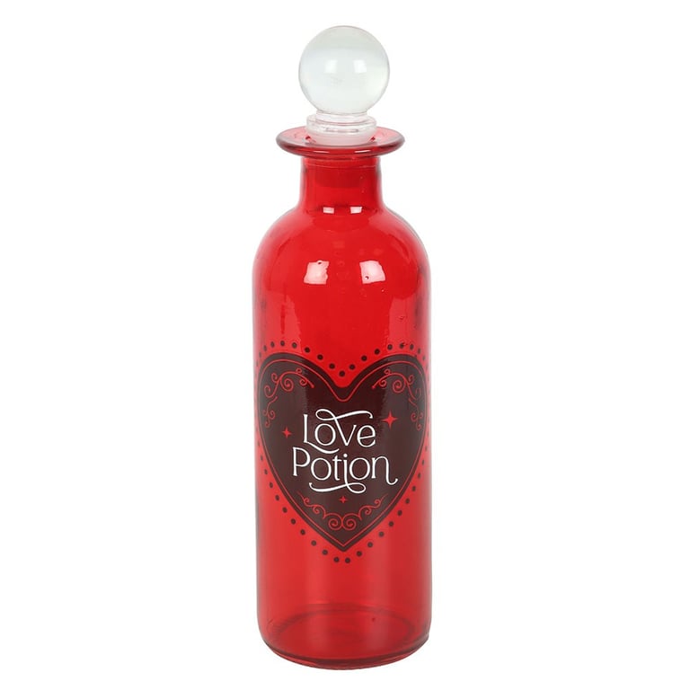 Decorative Glass Love Potion Bottle - Enchanted Home Decor & Witchcraft Supply