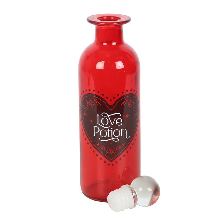 Decorative Glass Love Potion Bottle - Enchanted Home Decor & Witchcraft Supply