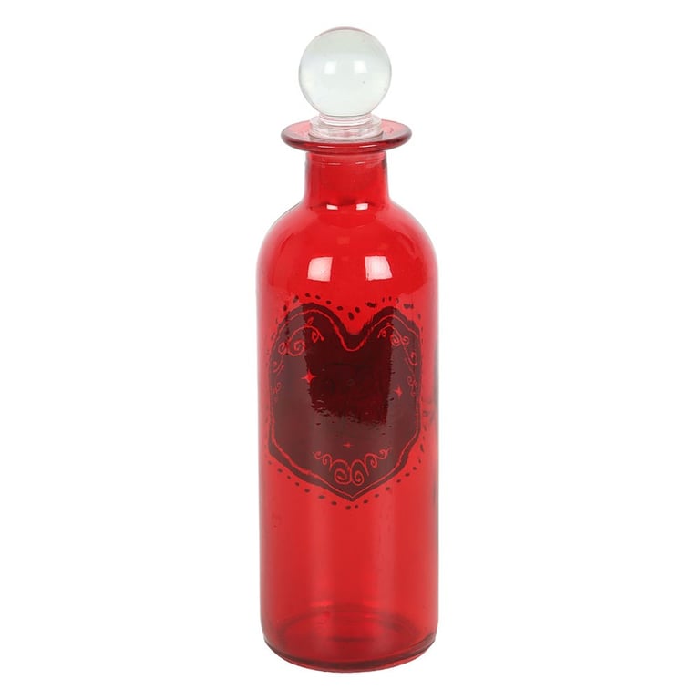 Decorative Glass Love Potion Bottle - Enchanted Home Decor & Witchcraft Supply