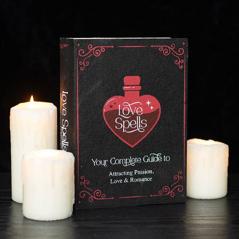 Love Spells Storage Box - Decorative Book Shaped Secret Keeper Box