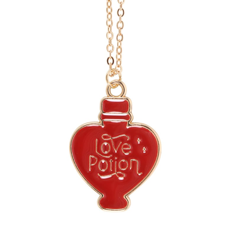 Love Potion Enamel Necklace - Nickel-Free Romantic Gift Idea