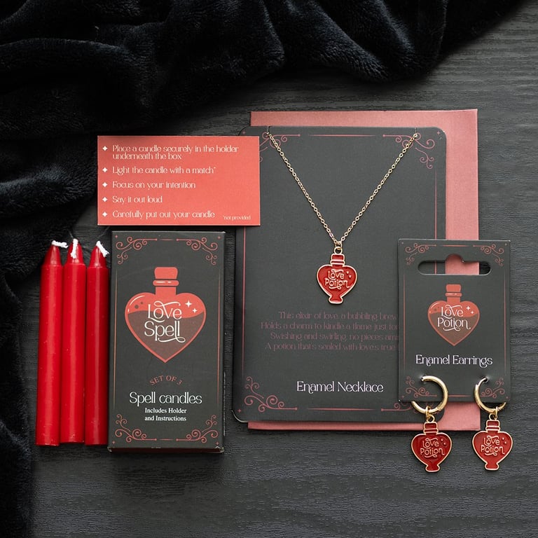 Love Potion Enamel Necklace - Nickel-Free Romantic Gift Idea