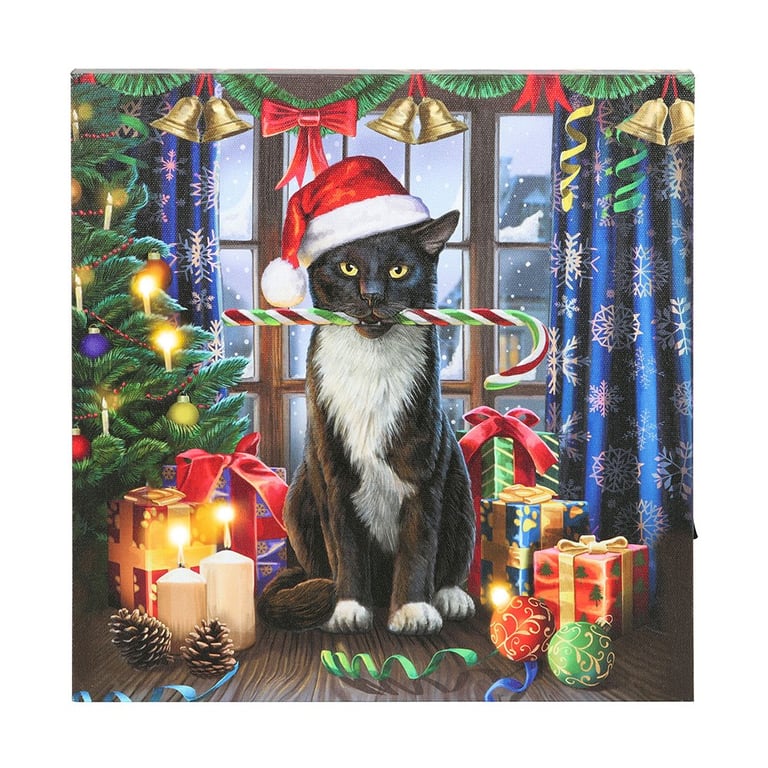 Krampuss Light Up LED Canvas Plaque by Lisa Parker - Official Licensed Artwork with AA Battery Operation