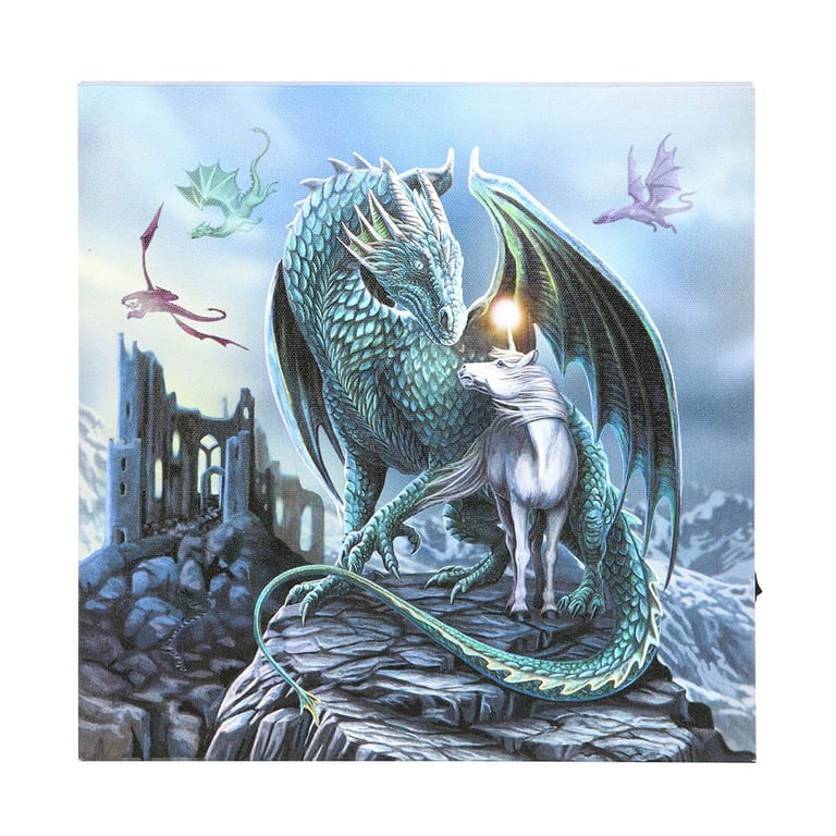 Lisa Parker Protector of Magick Light Up LED Canvas Plaque - Magical Home Decor Artwork