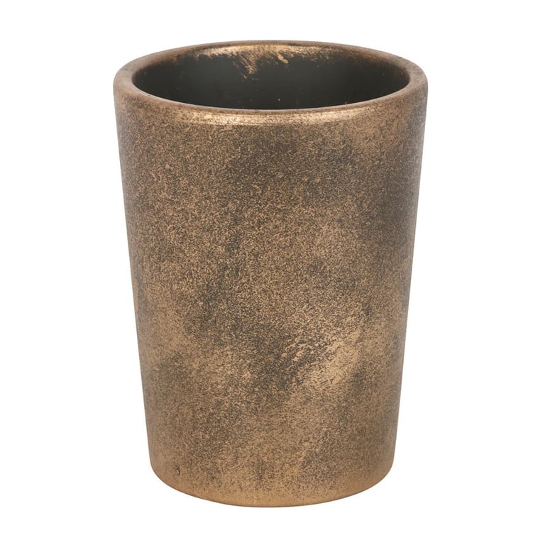 Triple Moon Bronze Terracotta Plant Pot by Lisa Parker - Mystic Home Decor Gift