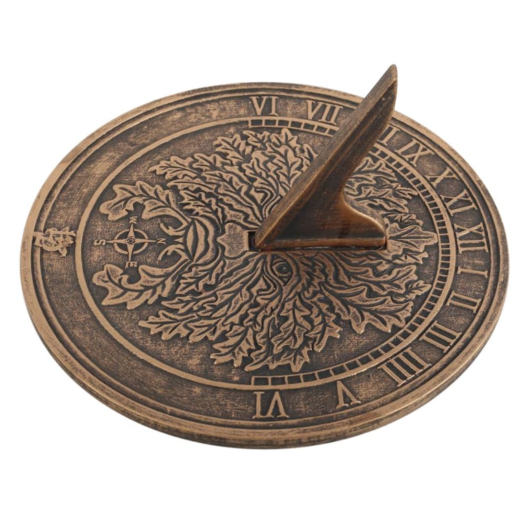 Lisa Parker Green Man Terracotta Sundial - Rustic Garden Decor Timepiece