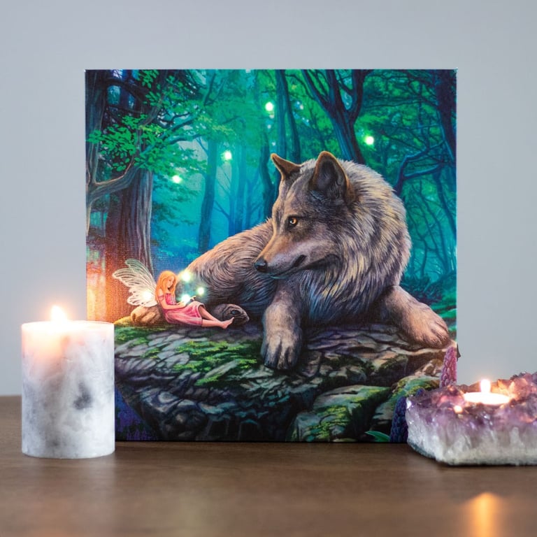 Fairy Stories Light Up Canvas Plaque by Lisa Parker - Magical Home Decor Wall Art