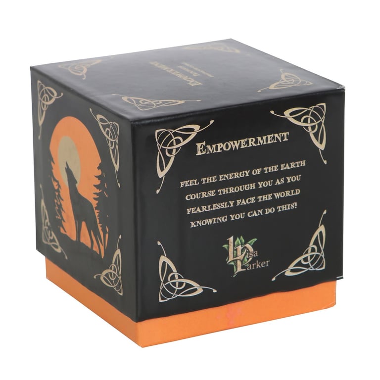 Empowerment Candle - Wolf Song by Lisa Parker, Patchouli Scented Meditation Candle