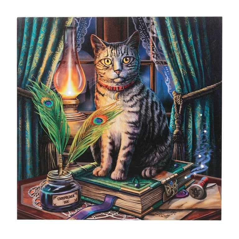 Lisa Parker Book of Shadows Light Up Canvas Plaque - Magical Home Decor
