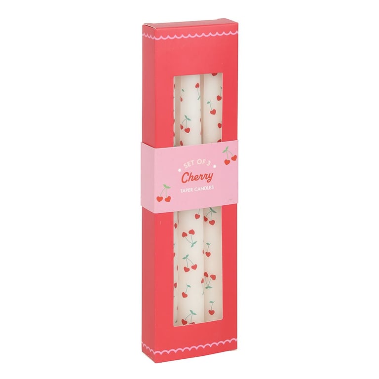 Heart Cherry Taper Candles - Paraffin Wax with 5hr Burn Time, Perfect Home Decorations for Valentine s Day