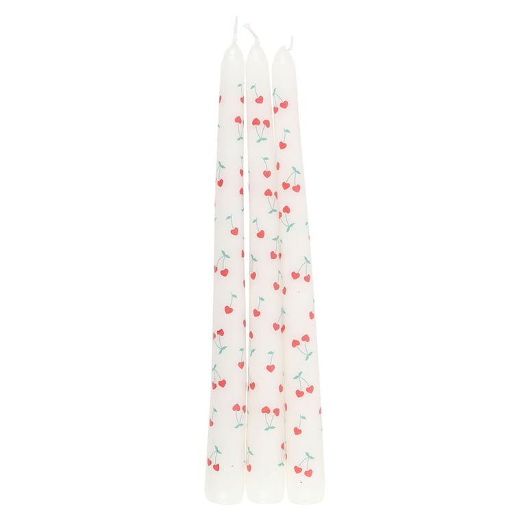 Heart Cherry Taper Candles - Paraffin Wax with 5hr Burn Time, Perfect Home Decorations for Valentine s Day