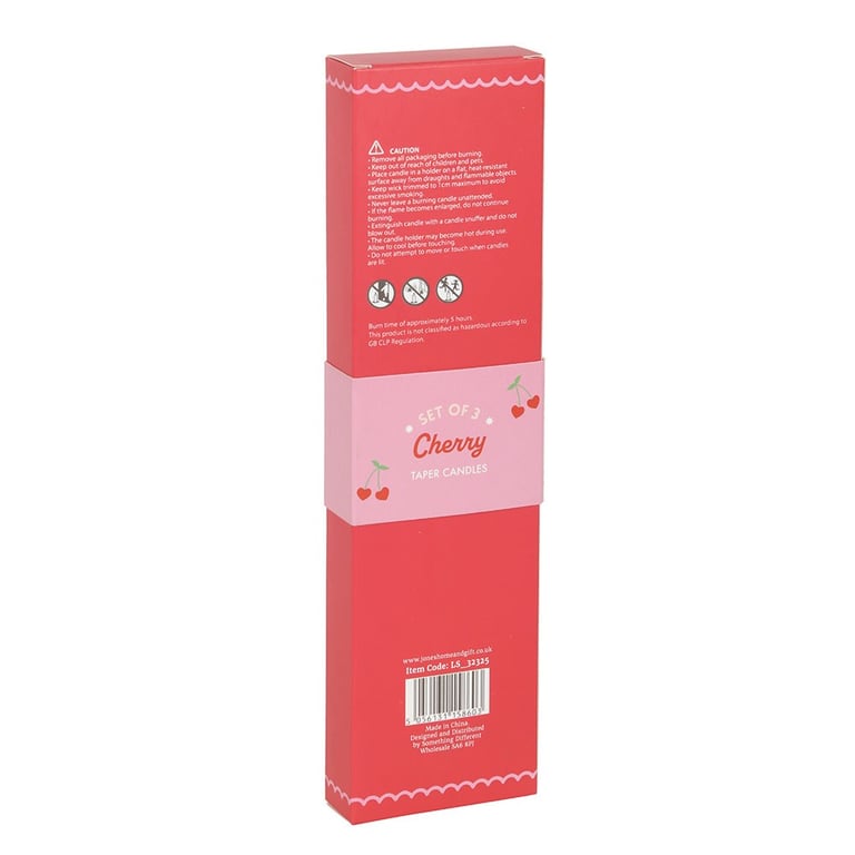 Heart Cherry Taper Candles - Paraffin Wax with 5hr Burn Time, Perfect Home Decorations for Valentine s Day