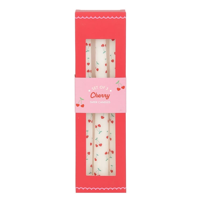 Heart Cherry Taper Candles - Paraffin Wax with 5hr Burn Time, Perfect Home Decorations for Valentine s Day