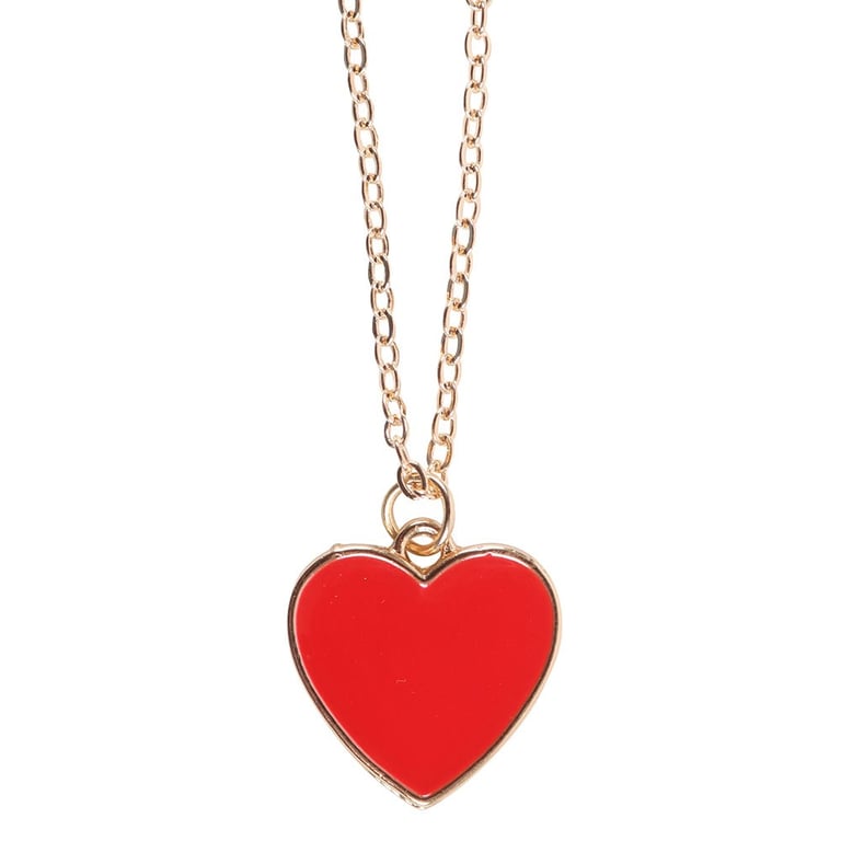 Bestie Enamel Heart Necklace with Matching Greeting Card