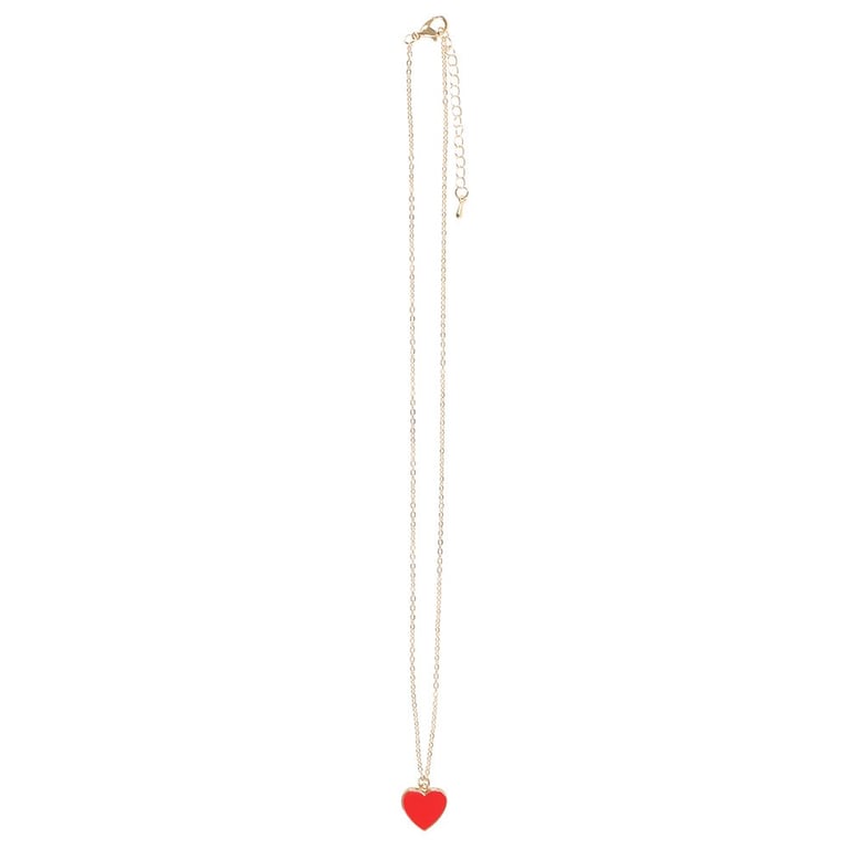 Bestie Enamel Heart Necklace with Matching Greeting Card
