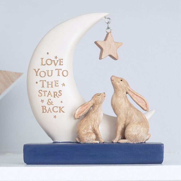 Love You to the Stars and Back Resin Nursery Sign - Gender Neutral Decor for Baby s Room