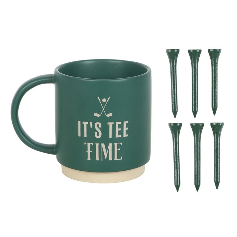 It s Tee Time Mug - Golf Tees and 500ml Coffee Cup for Golfers