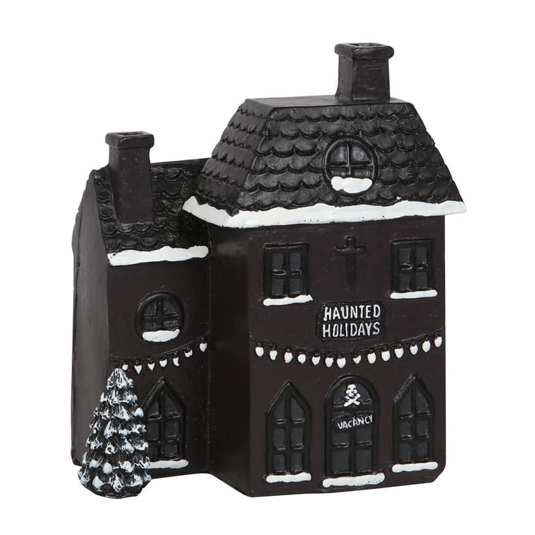 Haunted House Incense Cone Burner - Black Gothic Christmas Decoration