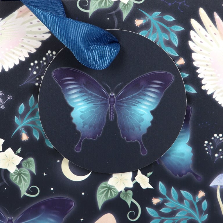 23cm Midnight Forest Owl Print Gift Bag - Magical and Mystical Forest Theme