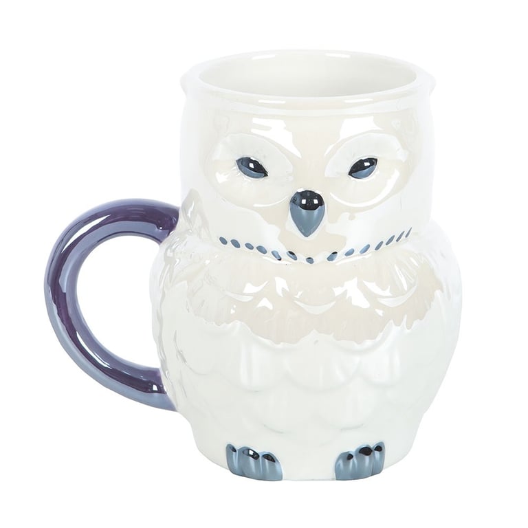 Unique Owl Shaped Iridescent Mug - Hand Wash Only, 320ml Capacity