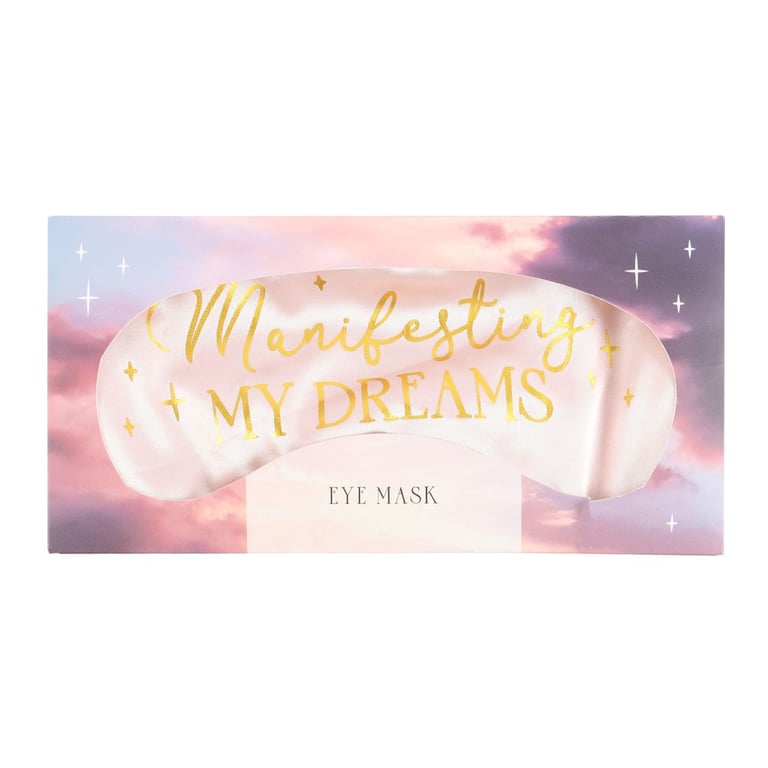 Manifesting My Dreams Pink Satin Sleep Mask - 100 Polyester, Recharge Your Night s Rest