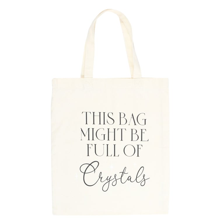 Full of Crystals Polycotton Tote Bag - Crystal Collector Gift & Sustainable Cotton Bag