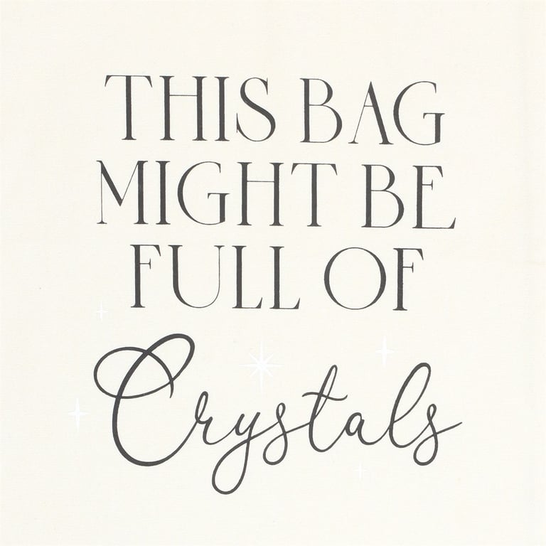 Full of Crystals Polycotton Tote Bag - Crystal Collector Gift & Sustainable Cotton Bag