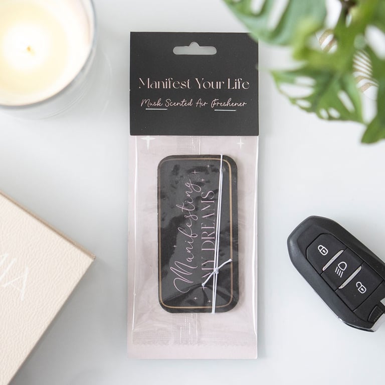Manifest Your Dreams Musk Scented Air Freshener - Home Fragrance for Positive Affirmations