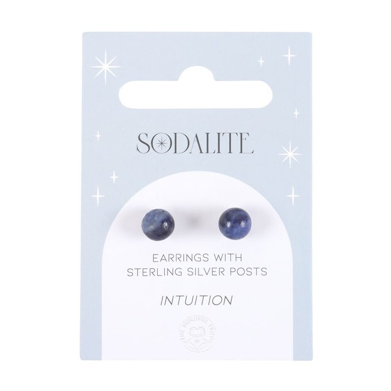 Sodalite Crystal Earrings - Spiritual Protection & Intuition Boosting Jewelry