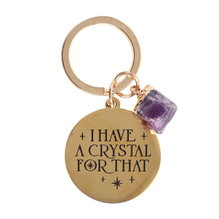 Amethyst Crystal Keyring - Protection, Clarity & Spiritual Cleansing