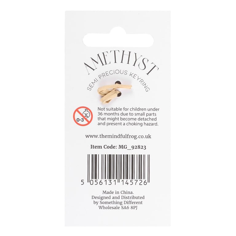 Amethyst Crystal Keyring - Protection, Clarity & Spiritual Cleansing