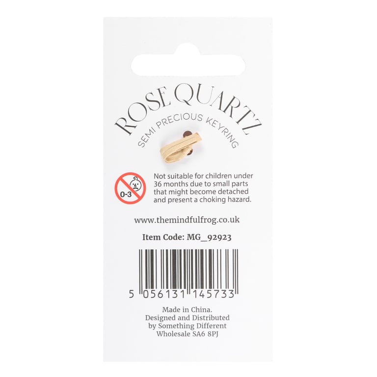 Rose Quartz Crystal Keyring - Motivational Confidence Boosting Jewelry with Love Enhancing Properties