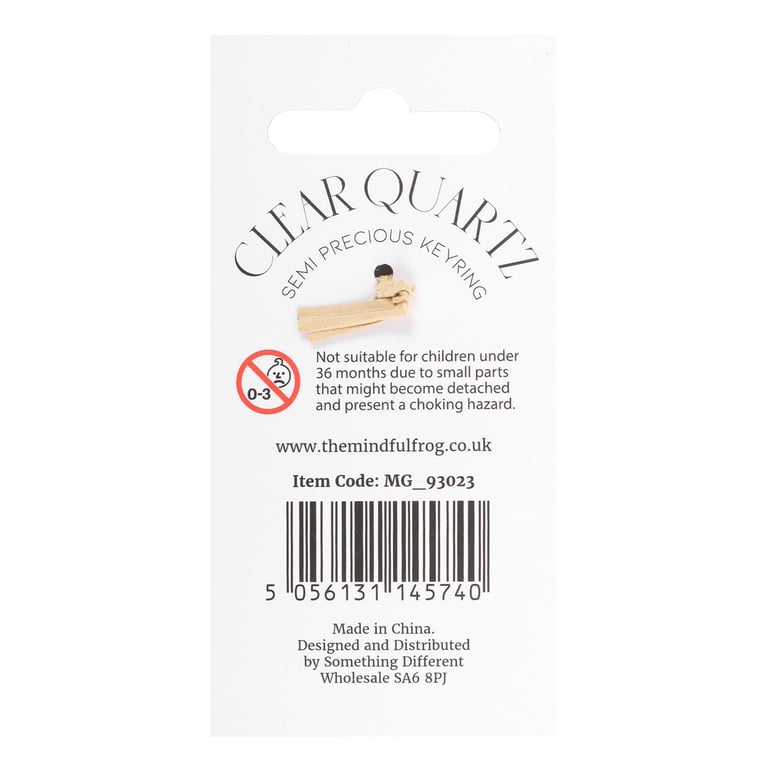 Clear Quartz Crystal Keyring - Leave a Little Sparkle Motivational Charm