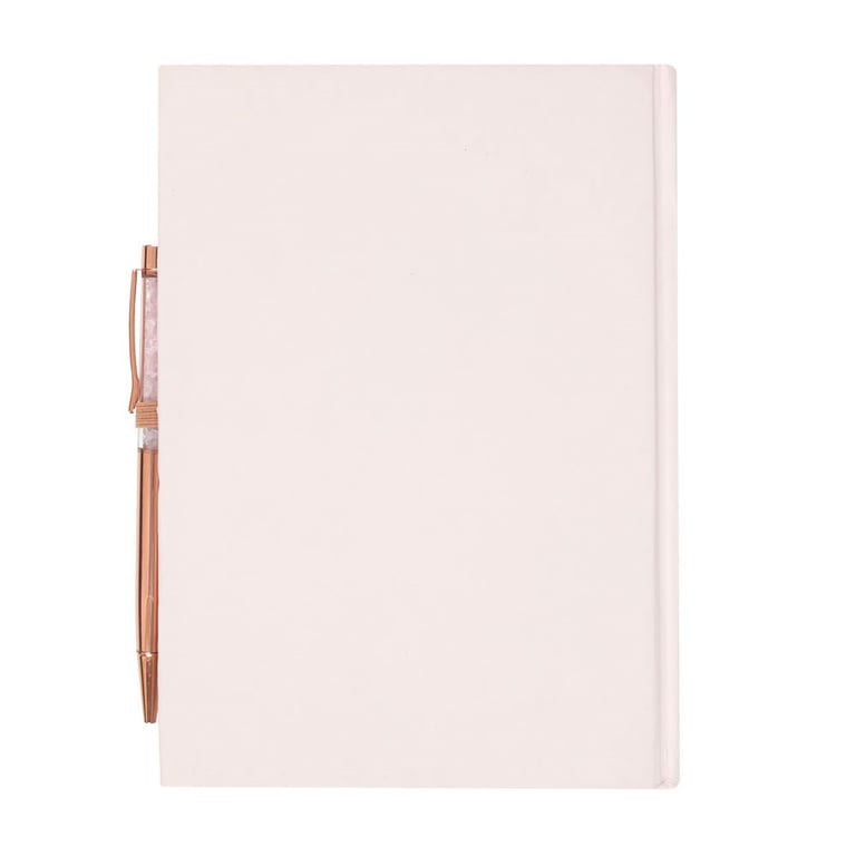 Gratitude Journal with Rose Quartz Pen for Daily Affirmations and Thankfulness