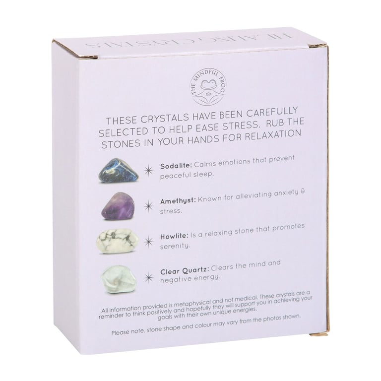 Stress Healing Crystal Set - Reduce Anxiety & Promote Restful Sleep with Sodalite, Amethyst & More