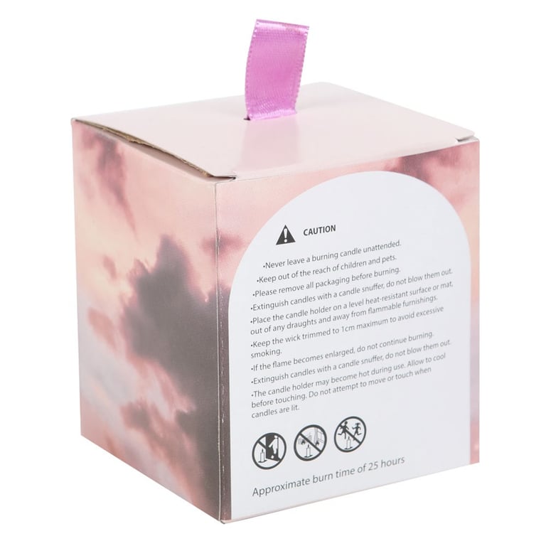 Wild Rose Gratitude Candle - Rose Quartz Crystal Infused Paraffin Wax, 25hr Burn Time