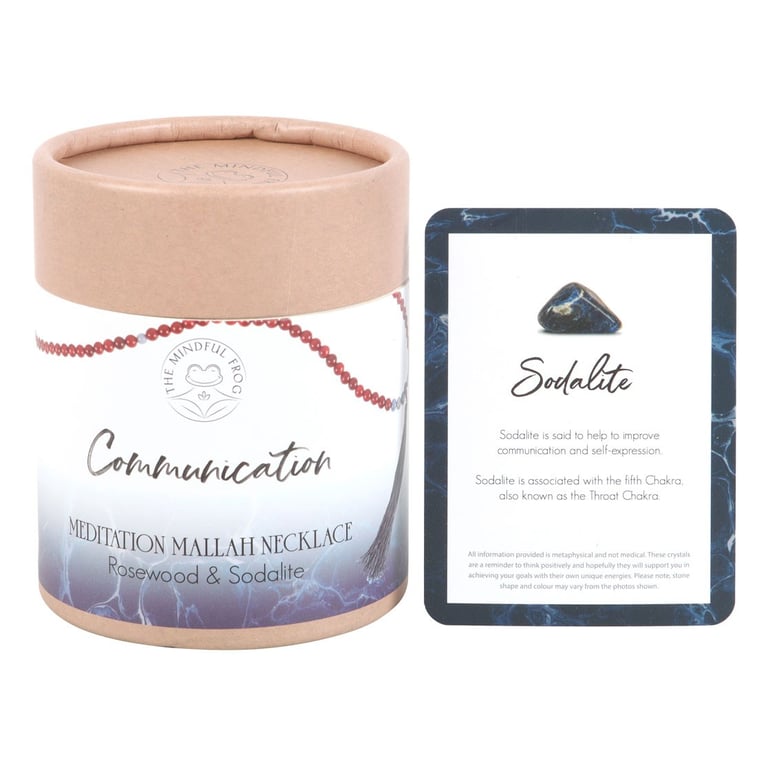 Rosewood & Sodalite 108 Bead Spiritual Communication Necklace - Truth Enhancer