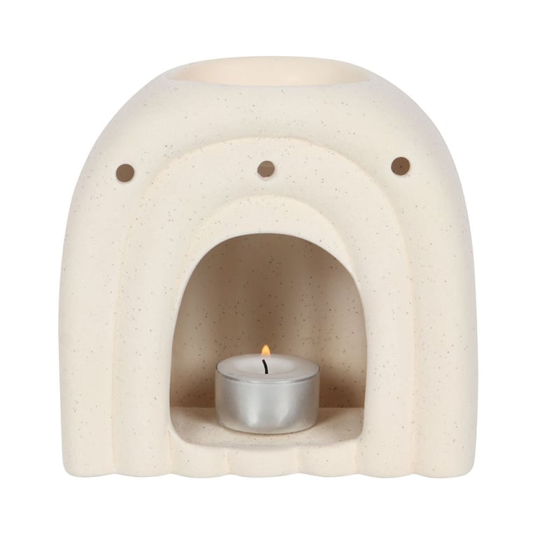Dolomite Speckle Arch Oil Burner - Trendy Home Decor Wax Warmer and Oil Diffuser