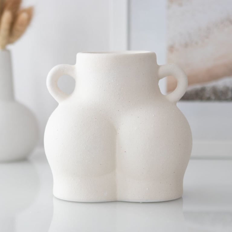 Dolomite Cream Speckle Bum Oil Burner - Unique Home Decor Wax Warmer