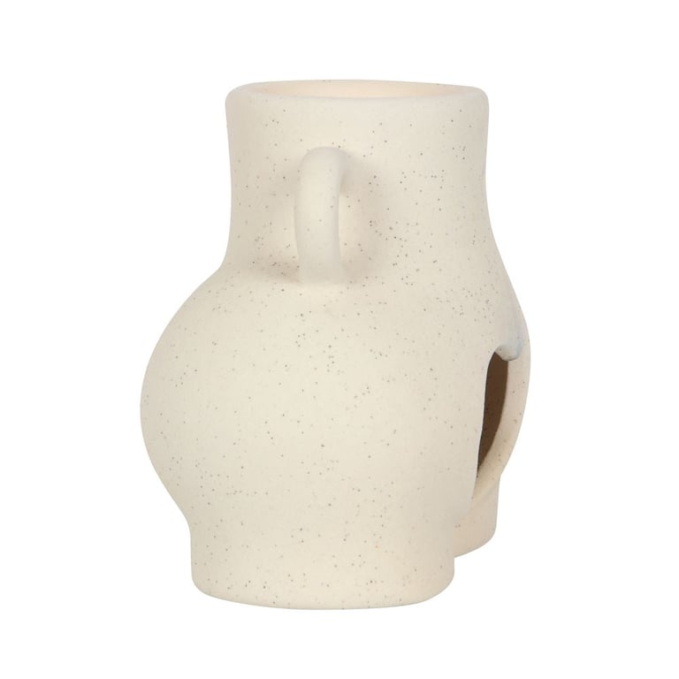 Dolomite Cream Speckle Bum Oil Burner - Unique Home Decor Wax Warmer