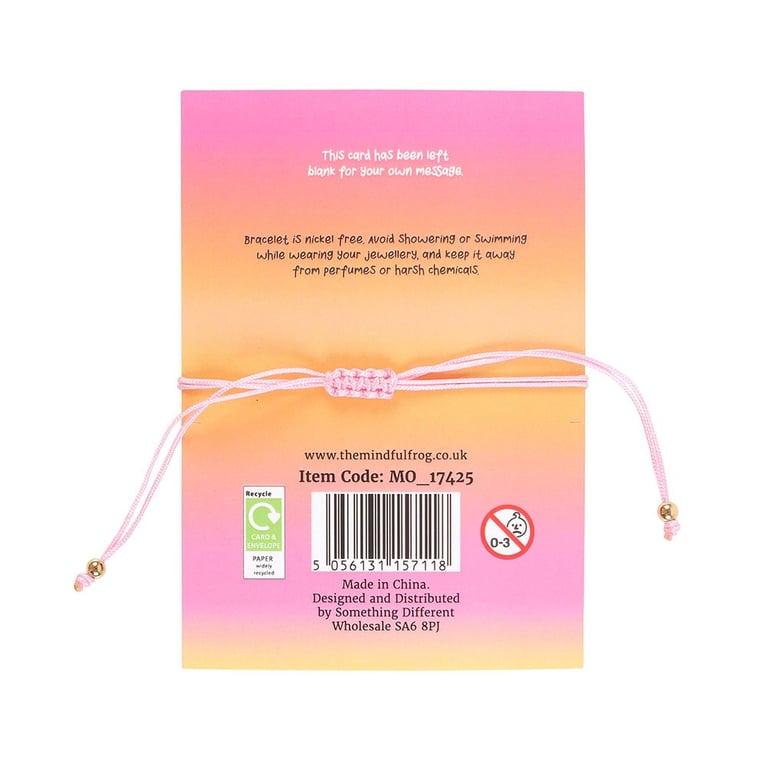 You Are Loved Rose Quartz Crystal Heart Shaped Bracelet