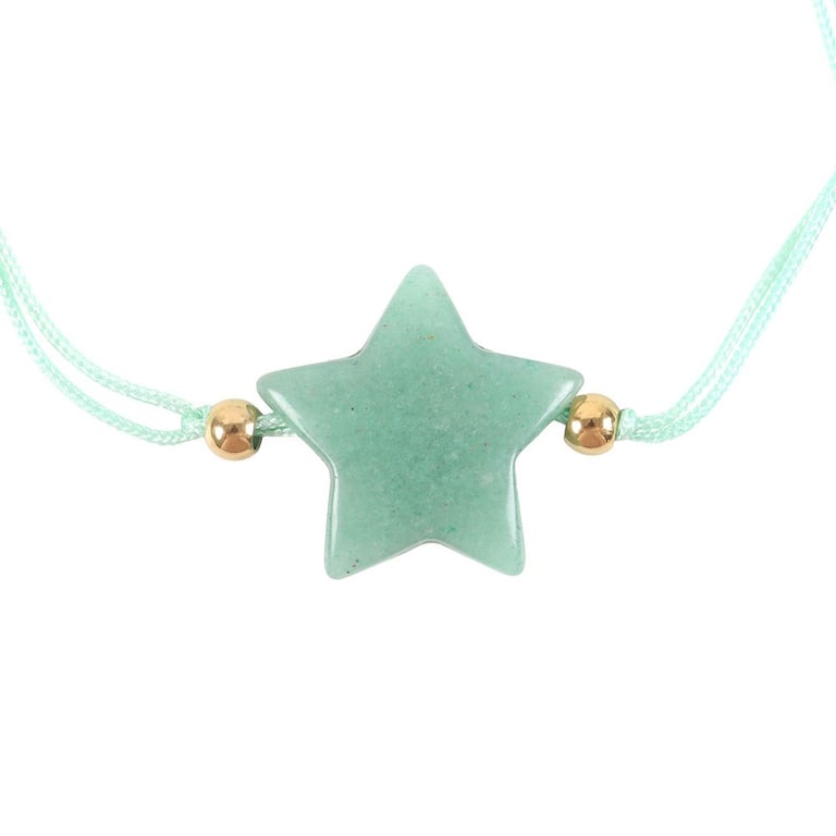 Shine Bright Green Aventurine Crystal Star Confidence Bracelet