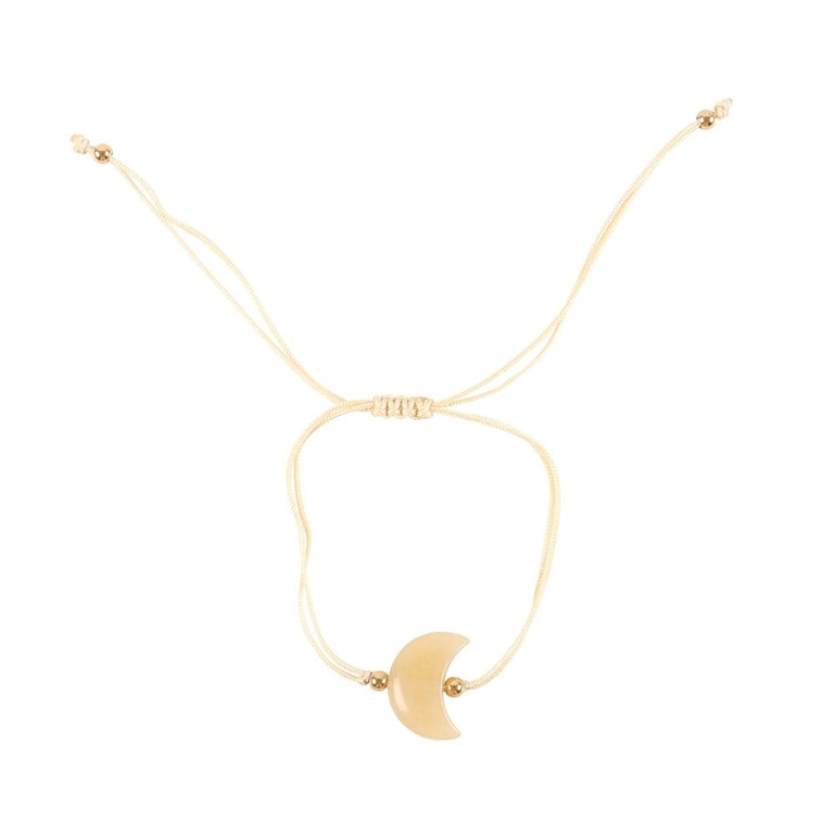 Yellow Jade Crystal Moon Bracelet - Encourage Courage & Strength with Every Wear