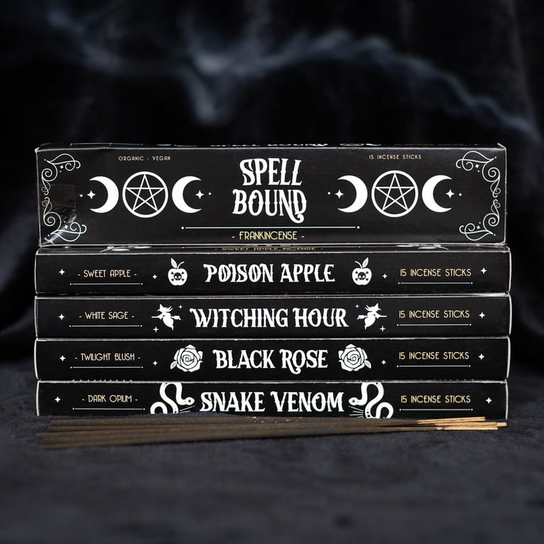 Midnight Ritual Incense Set - 6 Fragrances, Vegan Friendly, Hand Rolled in India