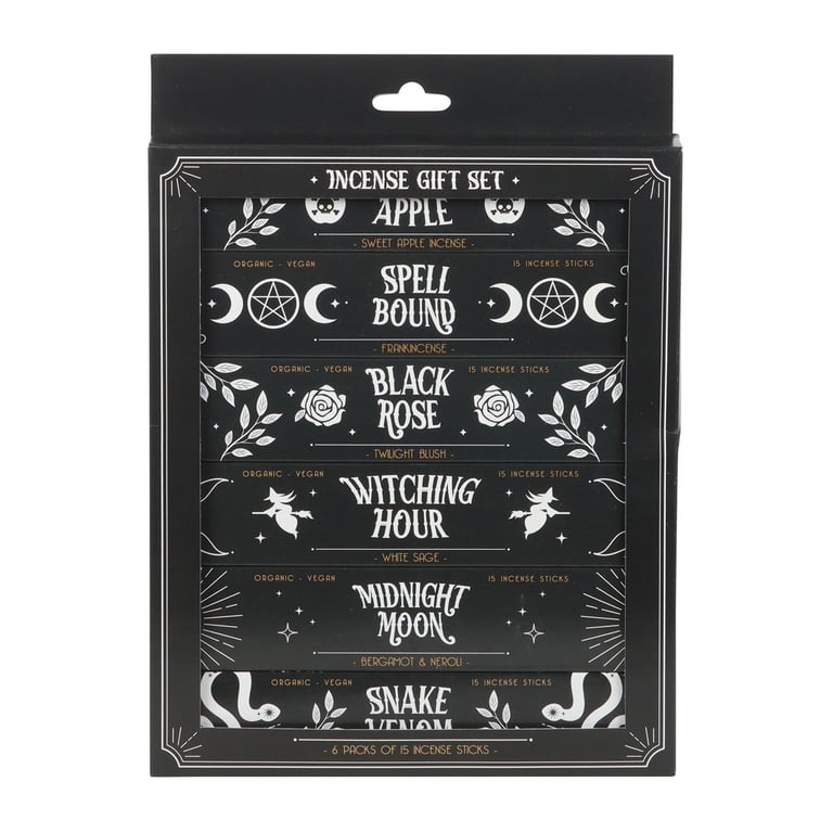 Midnight Ritual Incense Set - 6 Fragrances, Vegan Friendly, Hand Rolled in India