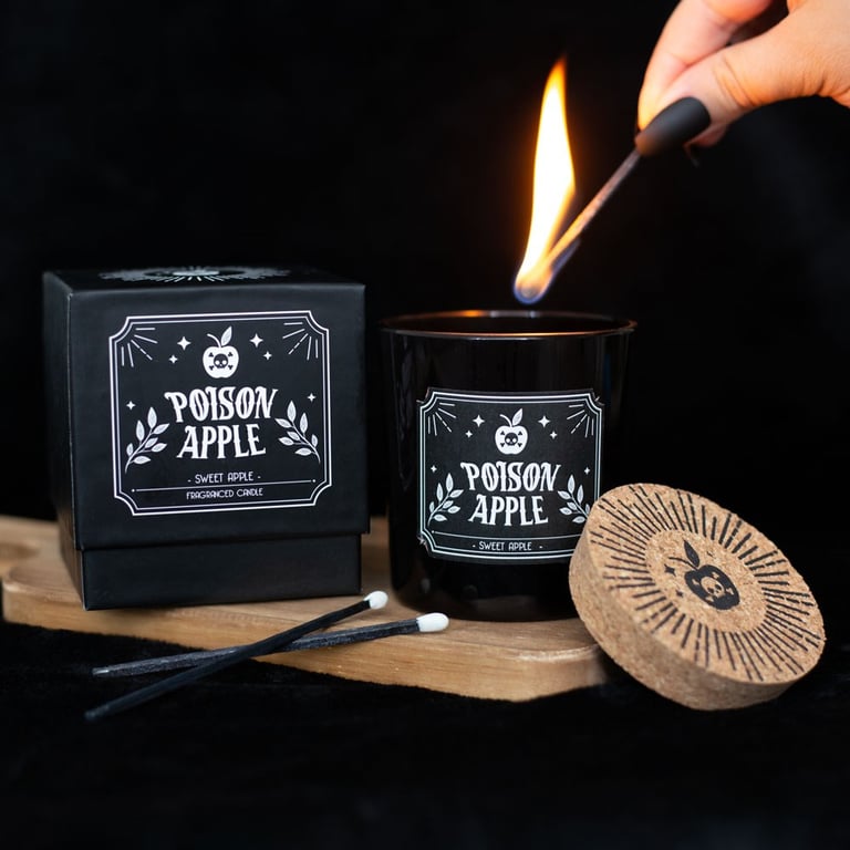 Poison Apple Sweet Apple Candle - 21 Hour Burn Time Home Fragrance with Captivating Sweet Apple Scent