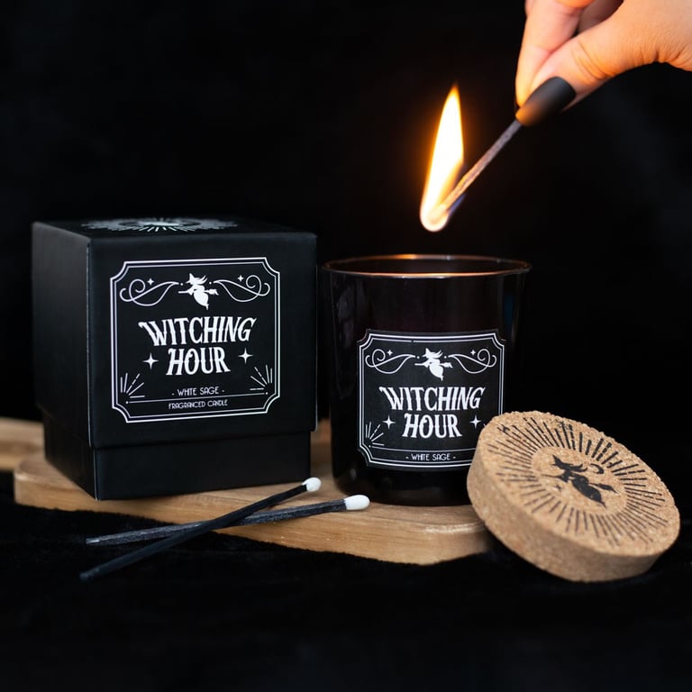 Witching Hour White Sage Candle - Enchanting Home Aromatherapy with 21hr Burn Time