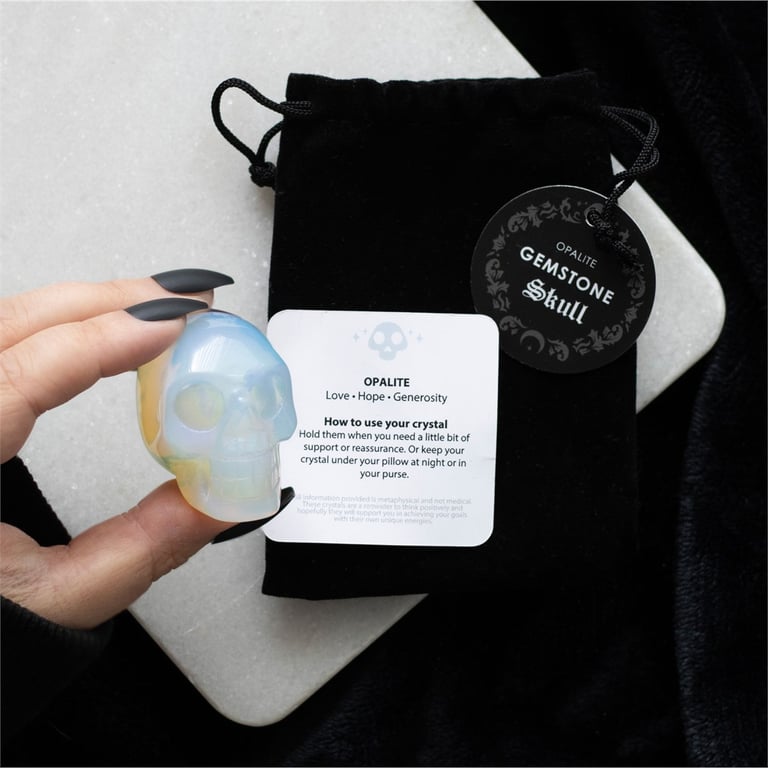 Opalite Crystal Skull - Love Stone Desk Accessory